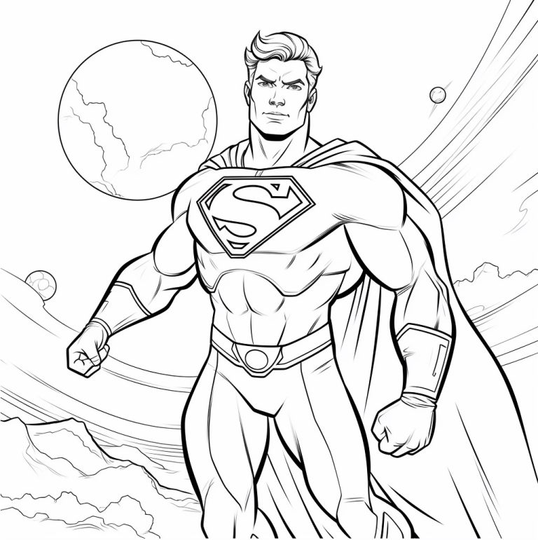 Süpermen Boyama Sayfası. 14 Yepyeni Süperman Çizimi – Yazdır