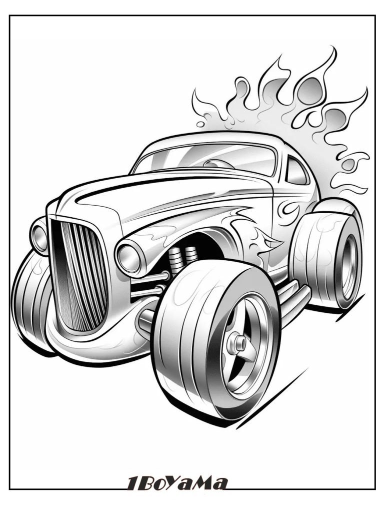 Hot Wheels Boyama Sayfası. 18 Eşsiz Araba Koleksiyonu – Yazdır