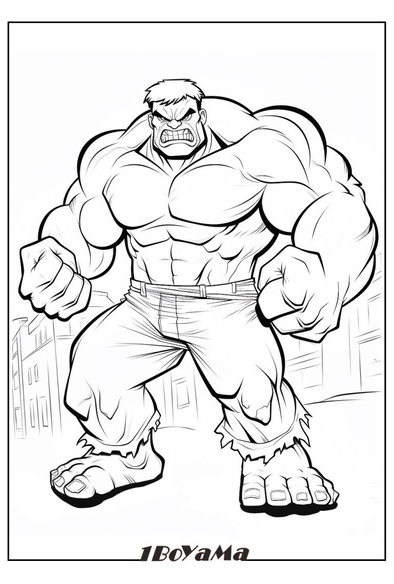 Hulk Boyama Sayfası. Koleksiyondan Marvel Aktivitesi – 14 Resim