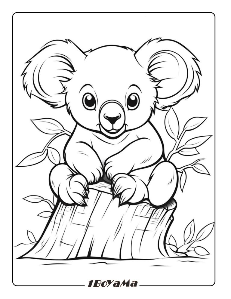 Koala Boyama Sayfası. 14 Eşsiz Koala Çizimi – Yazdır