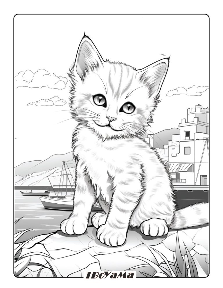 Kedi Ve Yavru Kedi Boyama Sayfası. 34 Benzersiz Kedi Çizimi