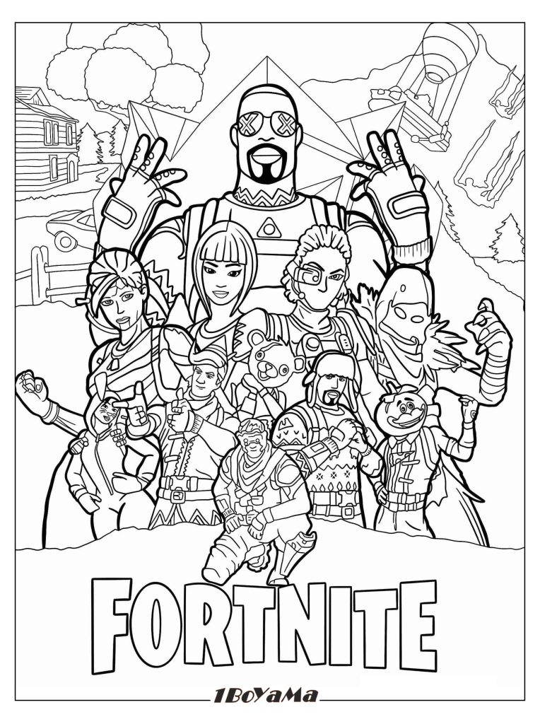 Yüksek Kalitede Fortnite Boyama Resmi